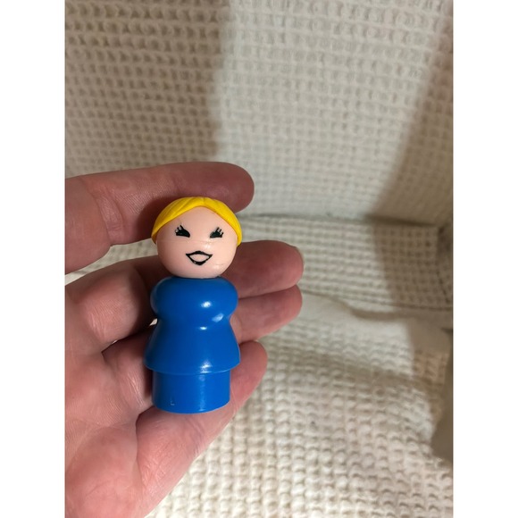 Fisher-Price Other - Vintage Kids Fisher Price Little People Figure OS Blue Blonde Girl Ponytail